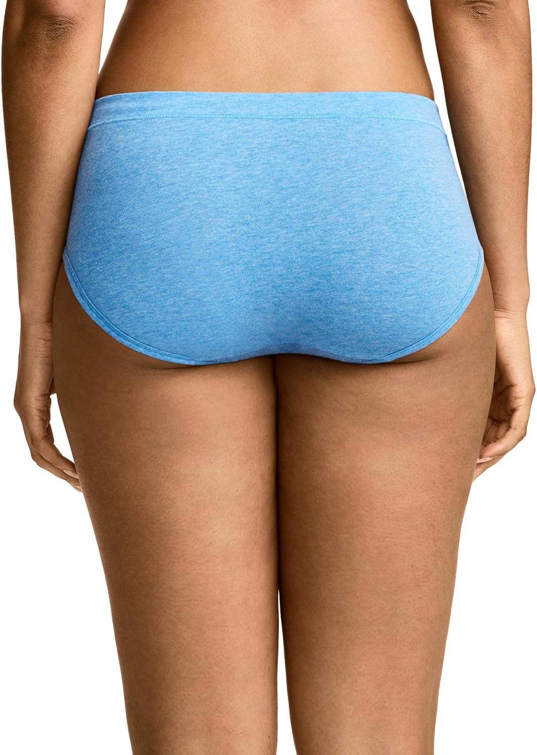 imageJockey Womens Underwear Cotton Stretch HipsterBlue Satin
