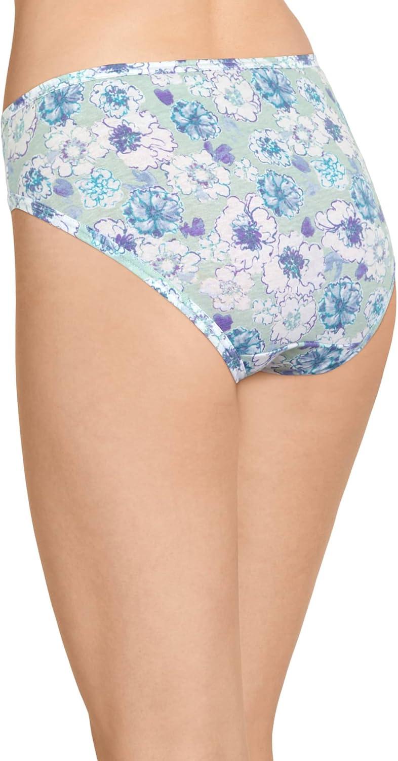 imageJockey Womens Underwear Elance Bikini 3 PackDigital LavenderDream Dot AquaFloral Clouds Aqua