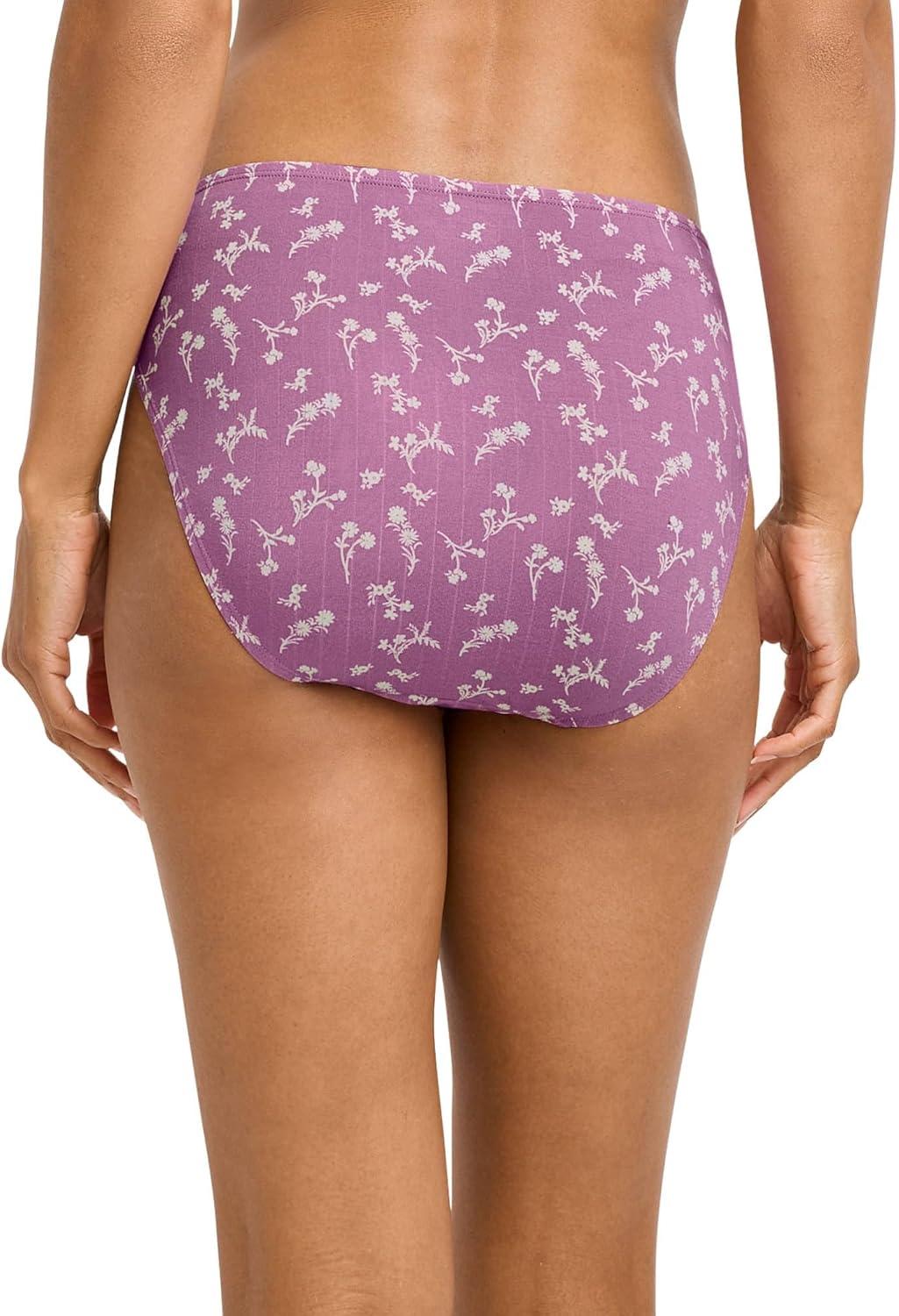imageJockey Womens Underwear Elance Bikini 3 PackFloralIce PeachPurple Haze Spray