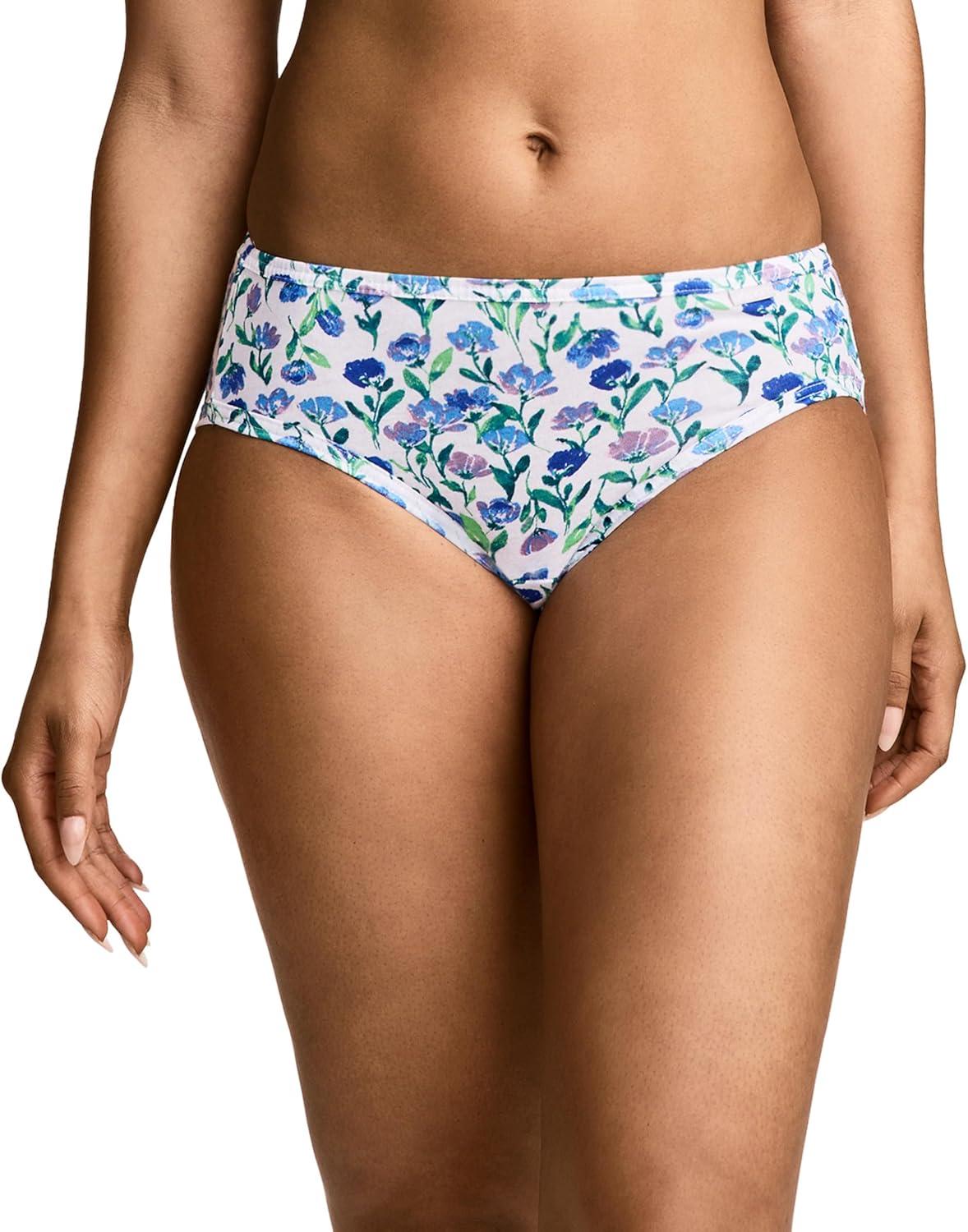 imageJockey Womens Underwear Elance Bikini 3 PackFlower Fields