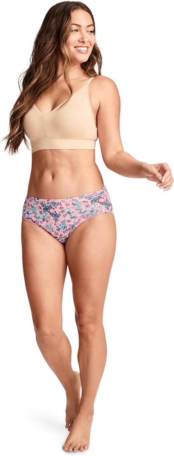 imageJockey Womens Underwear Elance Bikini 3 PackMeadow Bloom