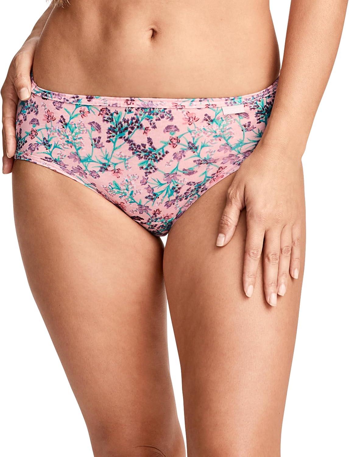 imageJockey Womens Underwear Elance Bikini 3 PackMeadow Bloom