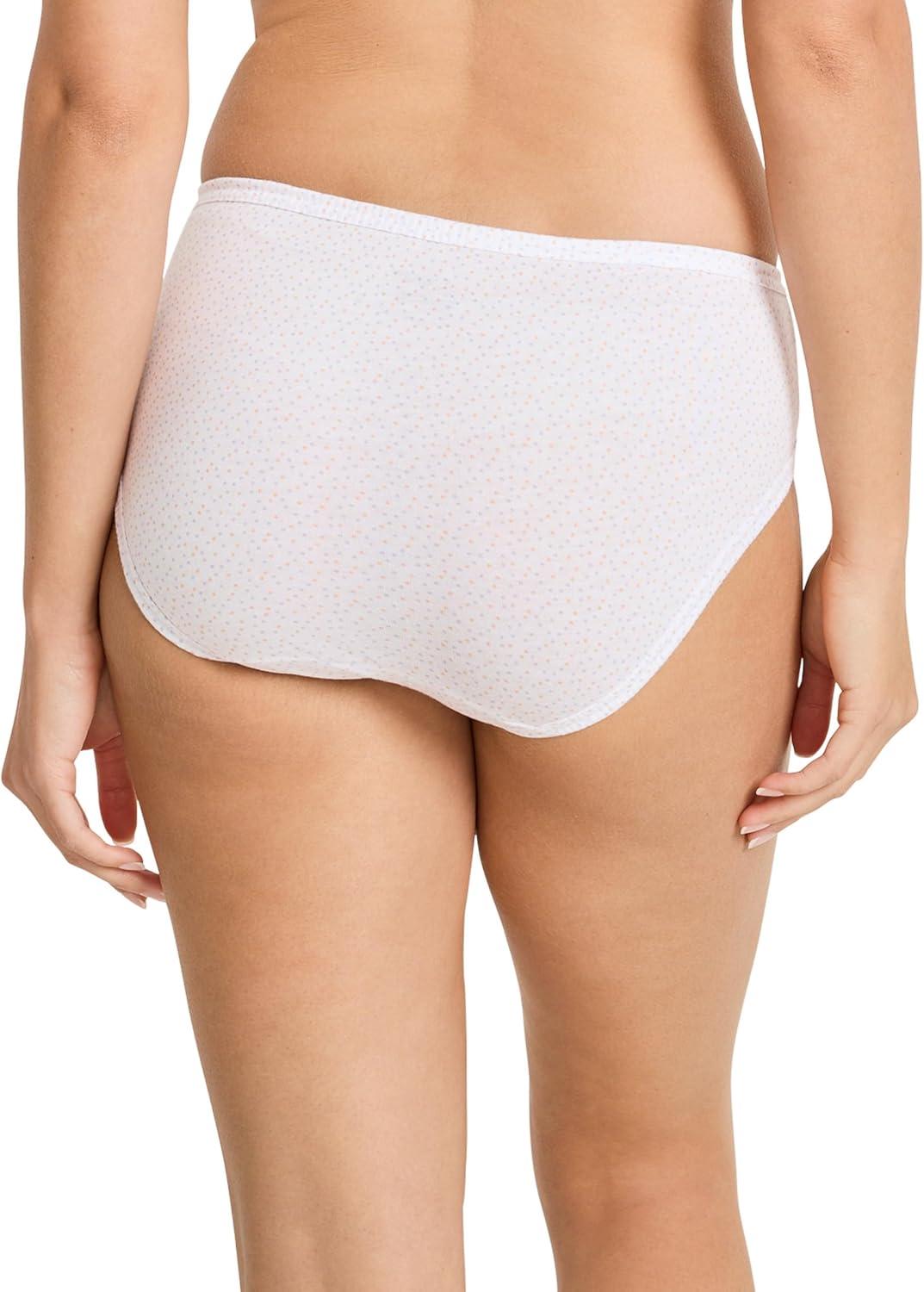 imageJockey Womens Underwear Elance Bikini 3 PackViolet VeilCoral Mist HeatherTango Dot