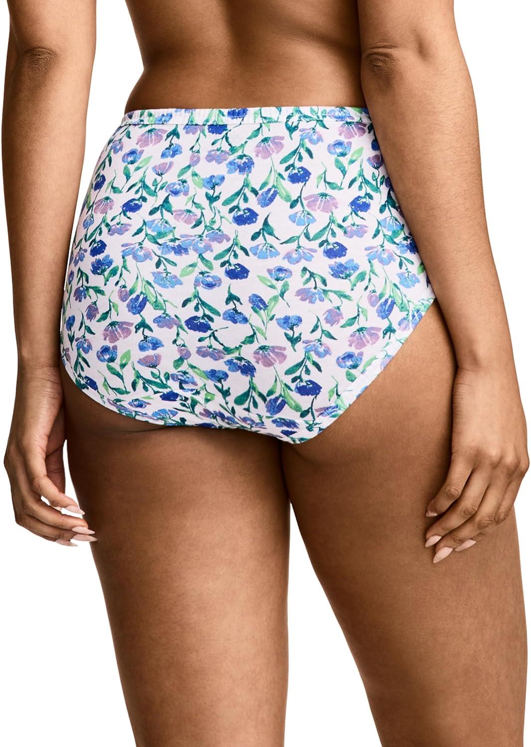 imageJockey Womens Underwear Elance Brief 3 PackFlower Fields