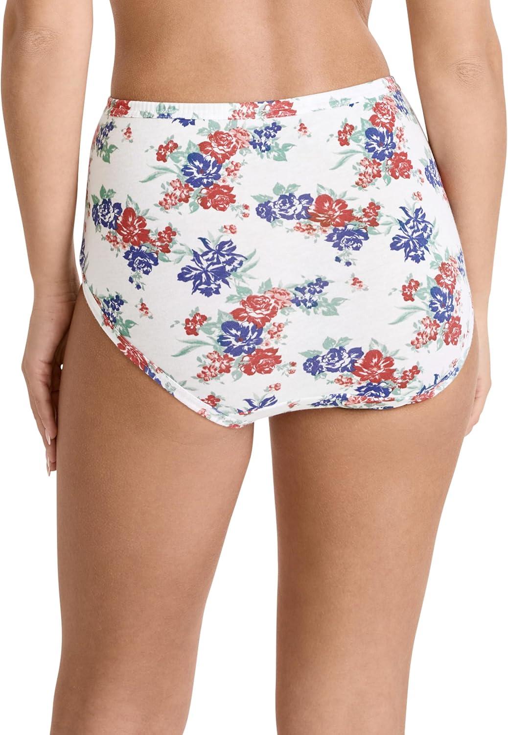 imageJockey Womens Underwear Elance Brief 3 PackFuture DuskGrape Brush DotFloral Wallpaper