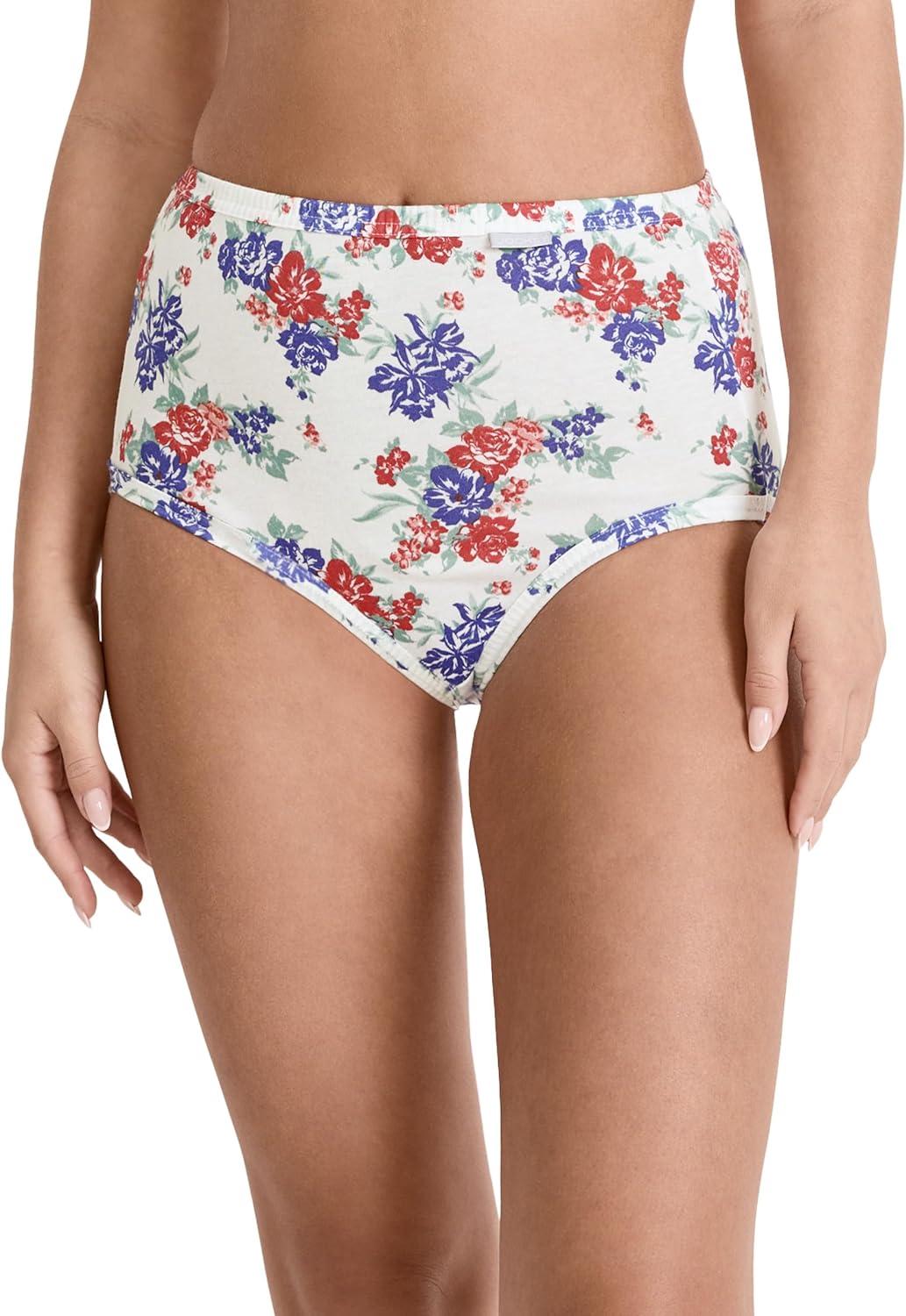 imageJockey Womens Underwear Elance Brief 3 PackFuture DuskGrape Brush DotFloral Wallpaper