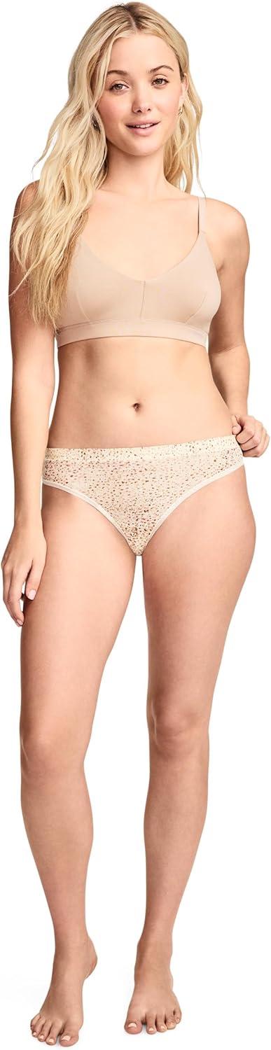 imageJockey Womens Underwear Light amp Airy ThongNatural Pebble