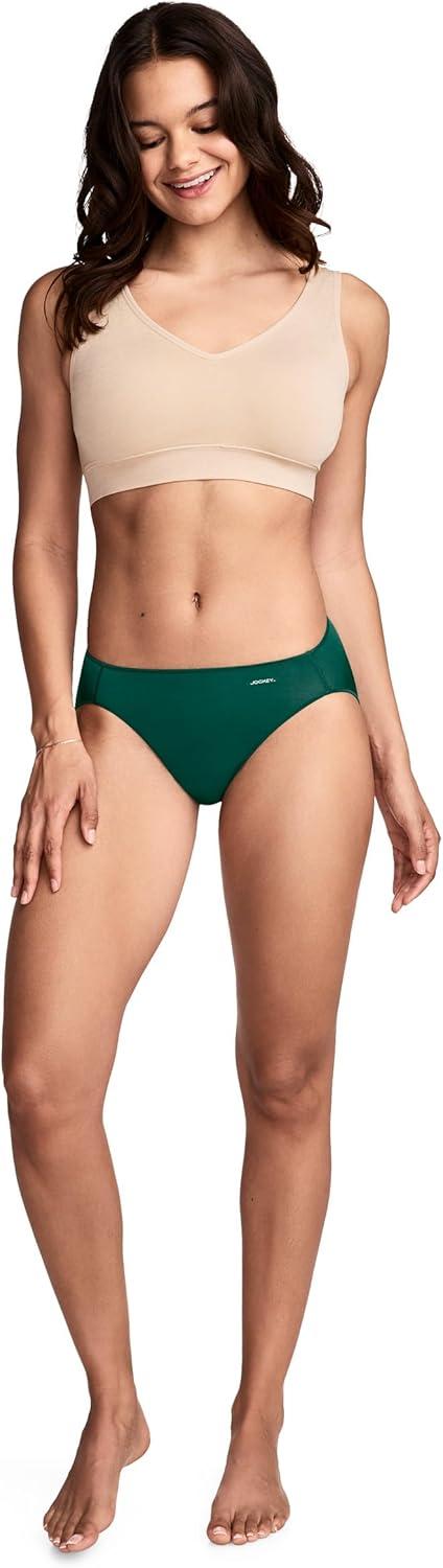 imageJockey Womens Underwear No Panty Line Promise Tactel Hi CutDark Fern