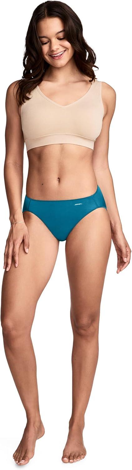 imageJockey Womens Underwear No Panty Line Promise Tactel Hi CutTurquoise Jewel
