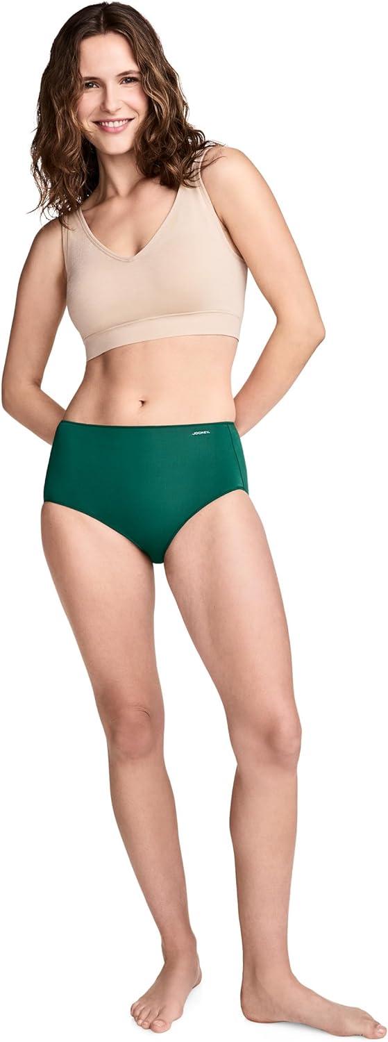 imageJockey Womens Underwear No Panty Line Promise Tactel Hip BriefDark Fern