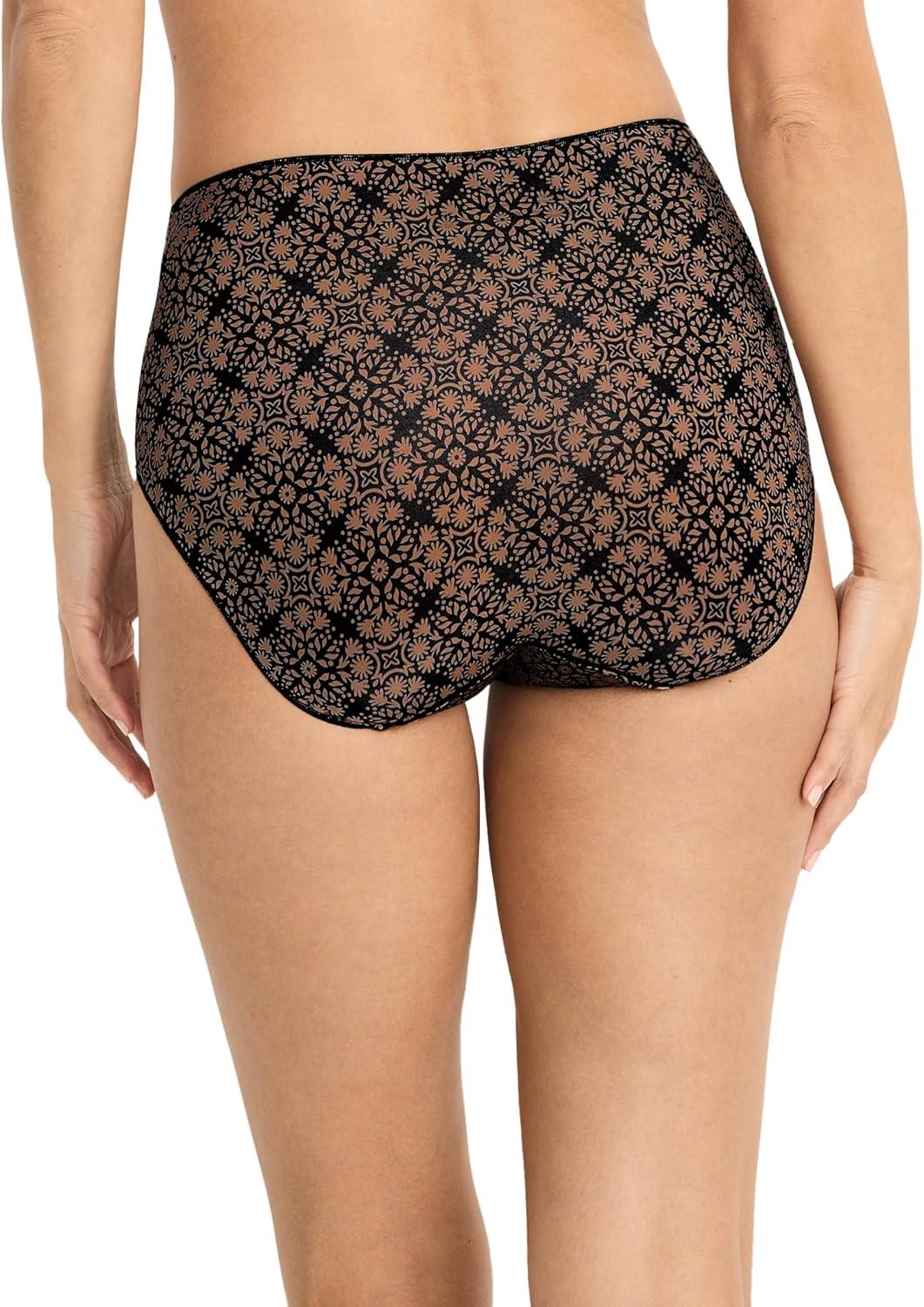 imageJockey Womens Underwear No Panty Line Promise Tactel Hip BriefFawning Almond Geo