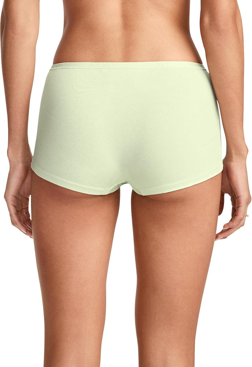 imageJockey Womens Underwear Organic Cotton Stretch BoyshortFrothy Mint