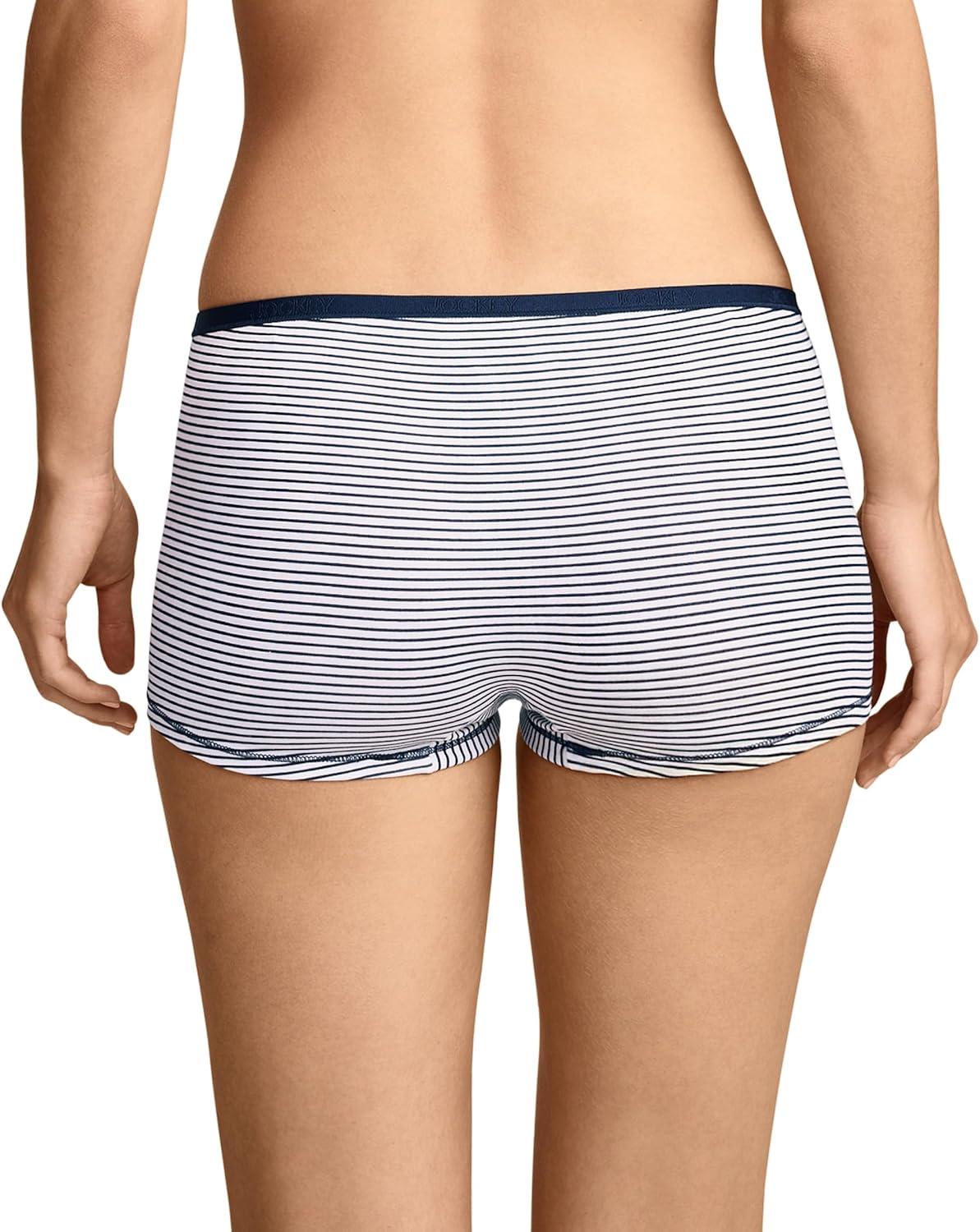 imageJockey Womens Underwear Organic Cotton Stretch BoyshortJockey Stripe