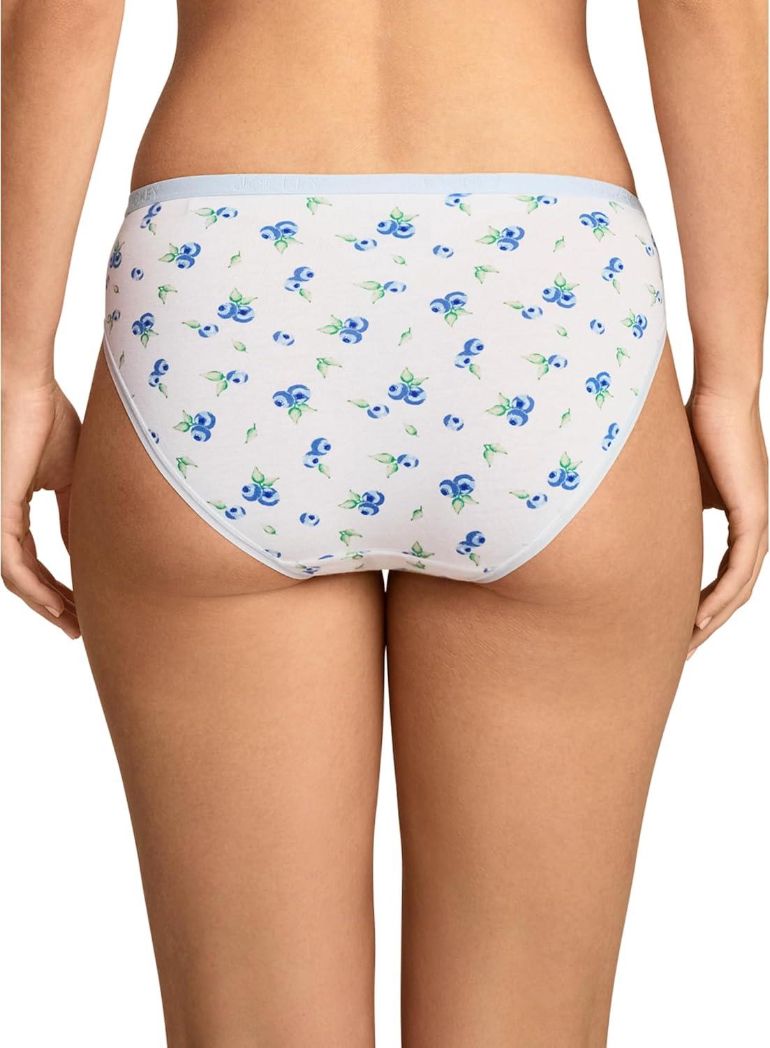 imageJockey Womens Underwear Organic Cotton Stretch Logo Bikini 3 PackBerry Bliss