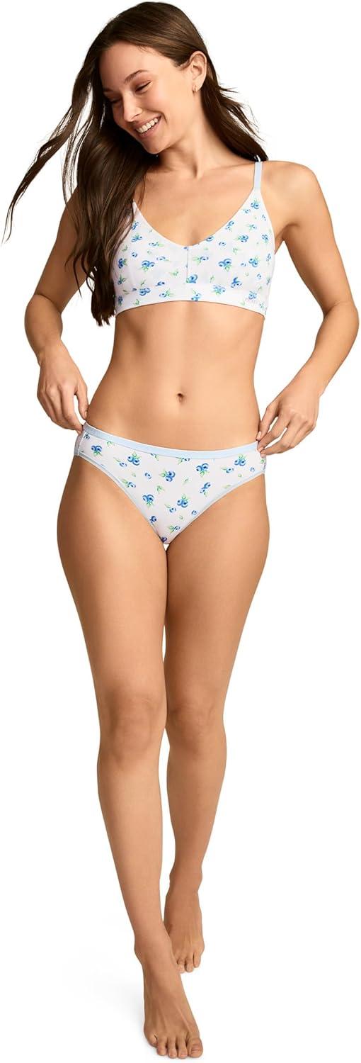 imageJockey Womens Underwear Organic Cotton Stretch Logo Bikini 3 PackBerry Bliss