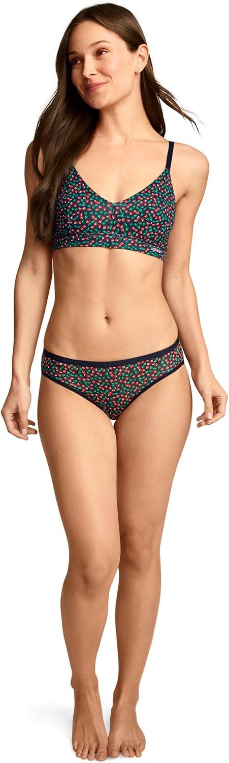 imageJockey Womens Underwear Organic Cotton Stretch Logo Bikini 3 PackFresh Cherries