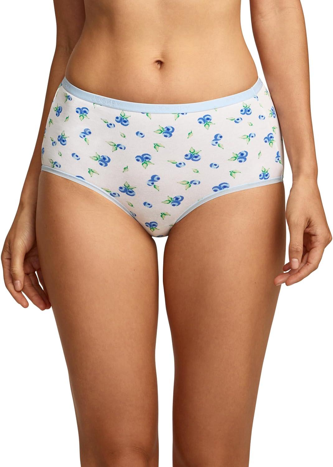 imageJockey Womens Underwear Organic Cotton Stretch Logo Modern Brief 3 PackBerry Bliss