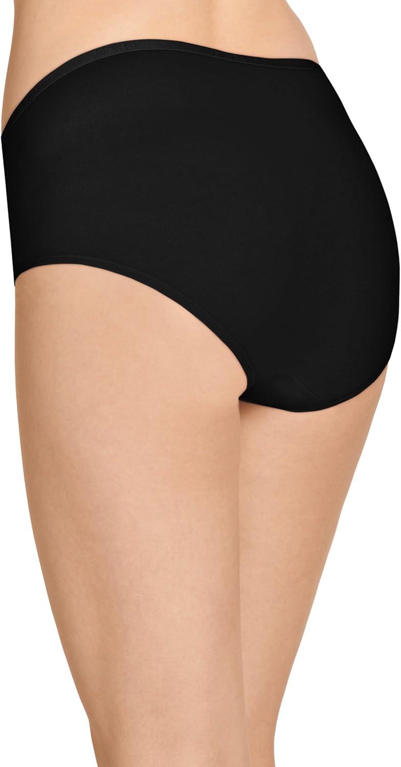 imageJockey Womens Underwear Organic Cotton Stretch Logo Modern Brief 3 PackBlack