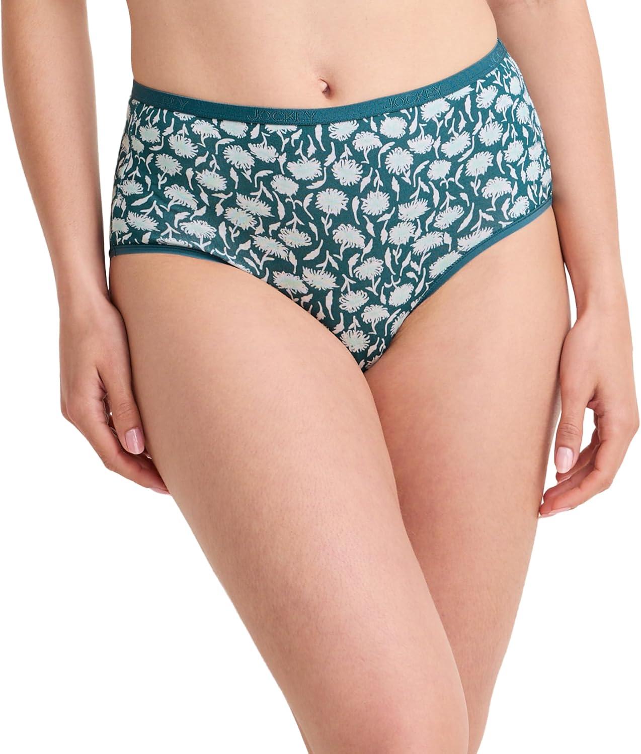 imageJockey Womens Underwear Organic Cotton Stretch Logo Modern Brief 3 PackCoastline Mix