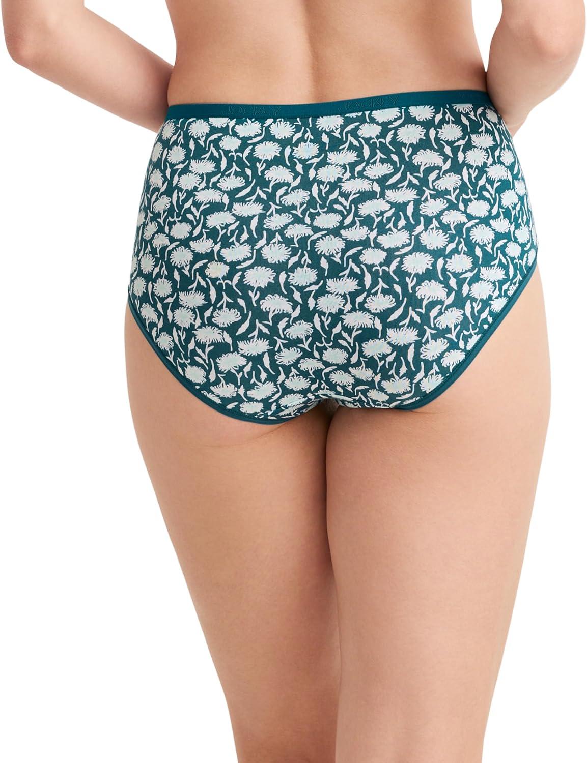 imageJockey Womens Underwear Organic Cotton Stretch Logo Modern Brief 3 PackCoastline Mix