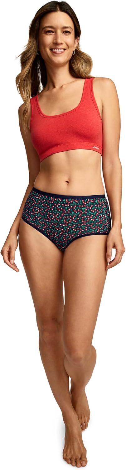 imageJockey Womens Underwear Organic Cotton Stretch Logo Modern Brief 3 PackFresh Cherries