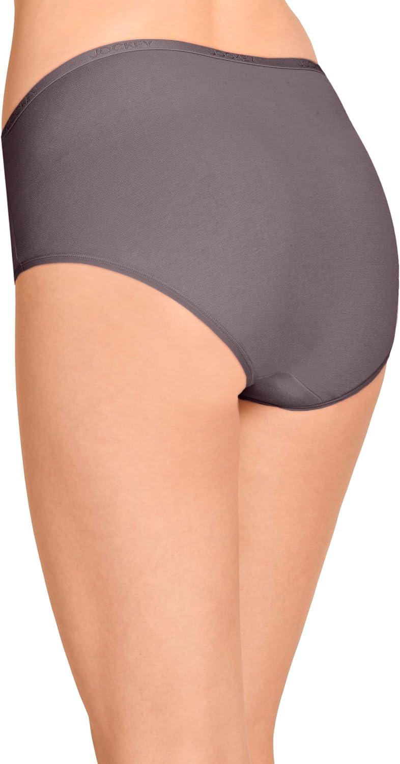 imageJockey Womens Underwear Organic Cotton Stretch Logo Modern Brief 3 PackTwilight Haze