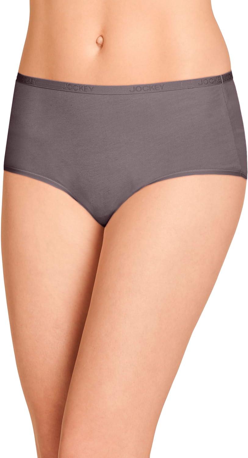 imageJockey Womens Underwear Organic Cotton Stretch Logo Modern Brief 3 PackTwilight Haze