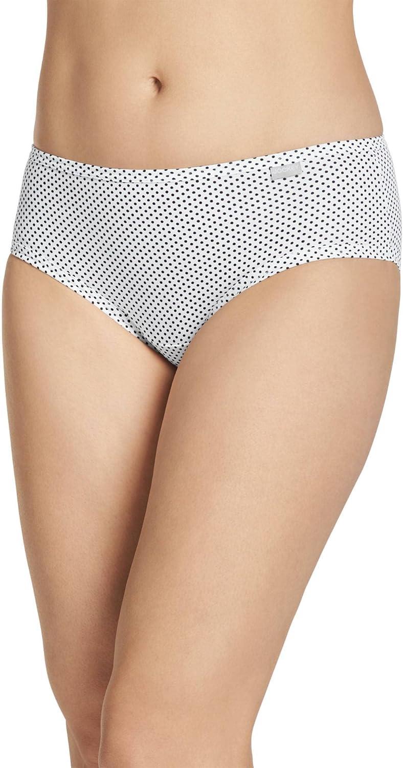 imageJockey Womens Underwear Plus Size Elance Hipster 3 PackBlue HeatherDeep BlueBlue Dot
