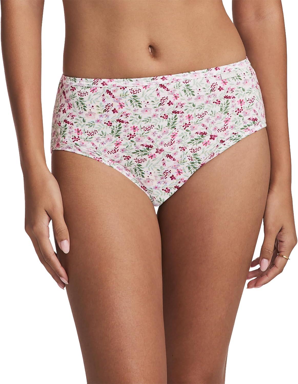 imageJockey Womens Underwear Plus Size Elance Hipster 3 PackPressed Petals
