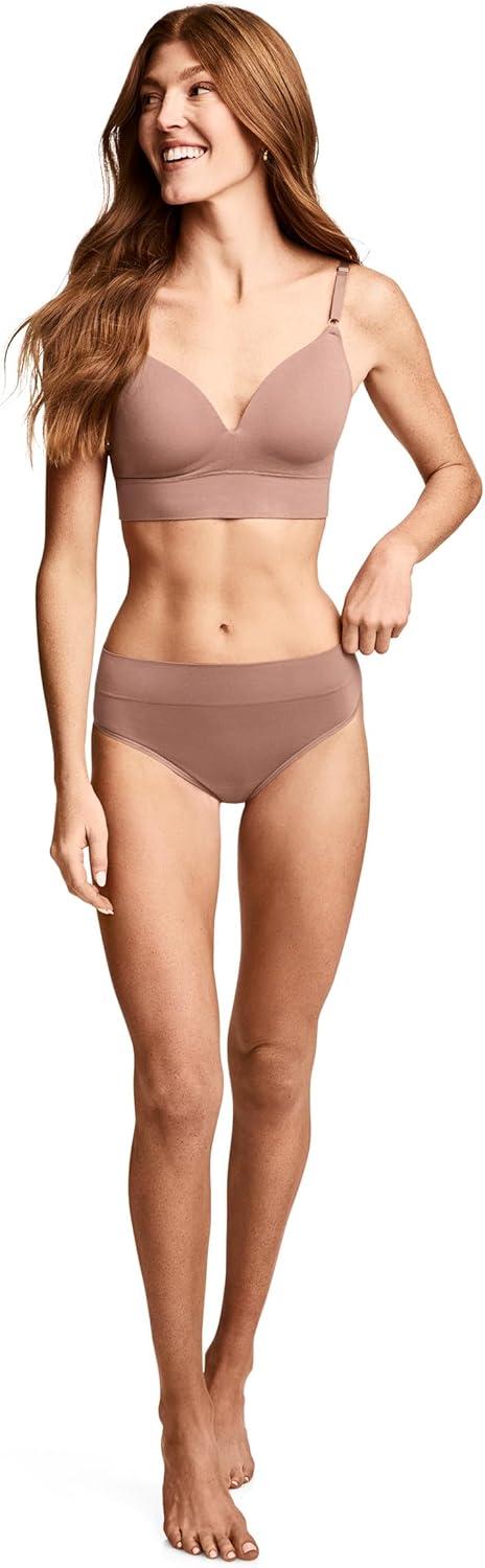 imageJockey Womens Underwear Seamfree Comfort Waist ThongAlmond