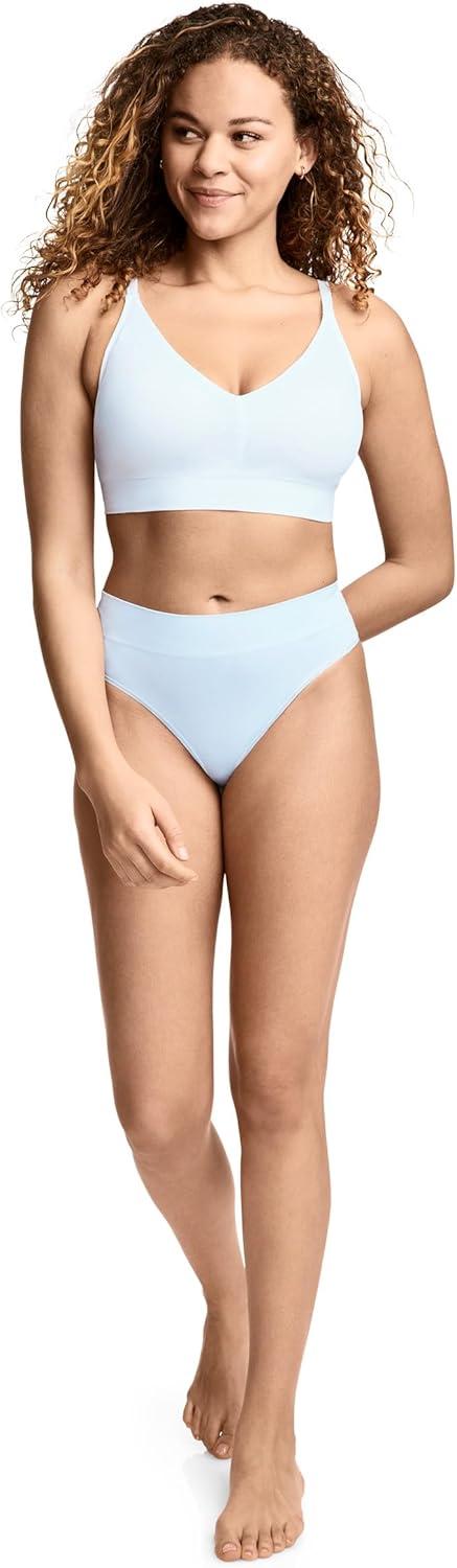 imageJockey Womens Underwear Seamfree Comfort Waist ThongBlue Topaz
