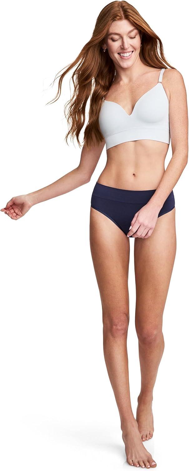 imageJockey Womens Underwear Seamfree Comfort Waist ThongJockey Blue