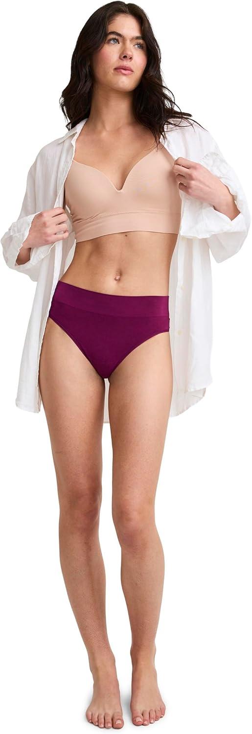 imageJockey Womens Underwear Seamfree Comfort Waist ThongVintage Plum