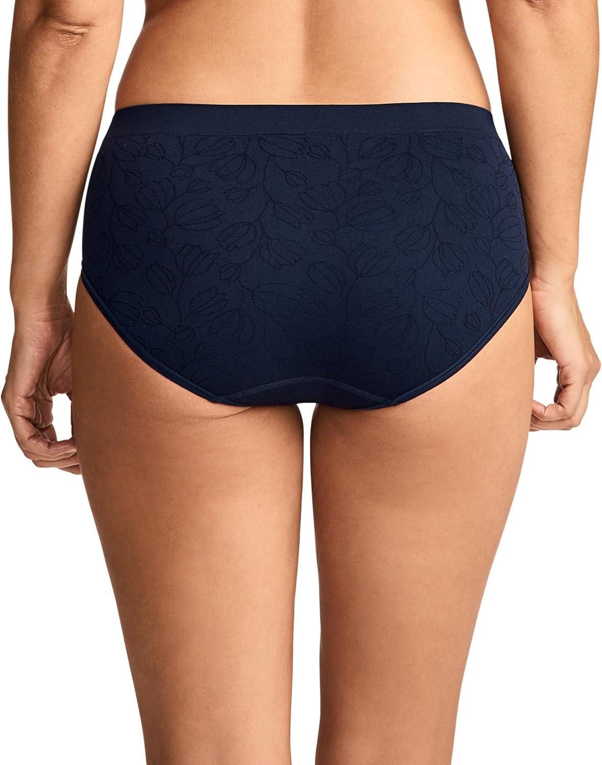 imageJockey Womens Underwear Seamfree HipsterBlue Jacquard