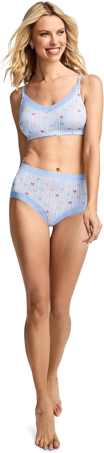 imageJockey Womens Underwear Soft Stretch Lace Microfiber BriefJockey Hearts
