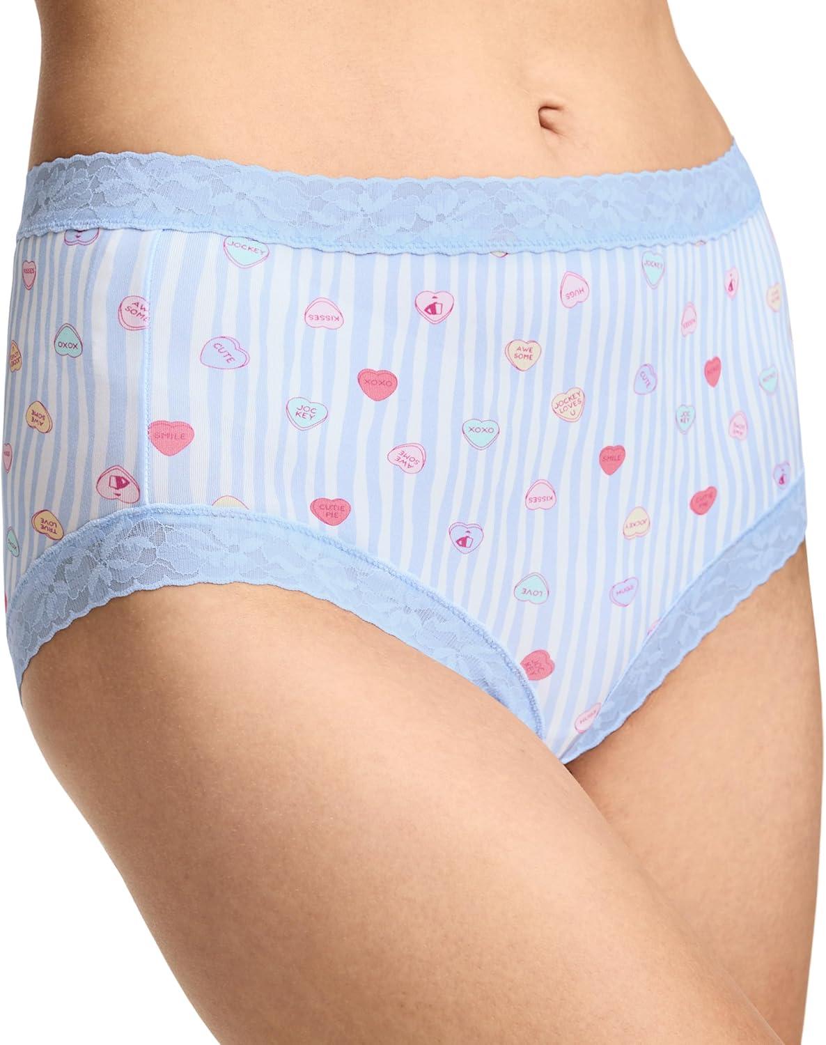 imageJockey Womens Underwear Soft Stretch Lace Microfiber BriefJockey Hearts
