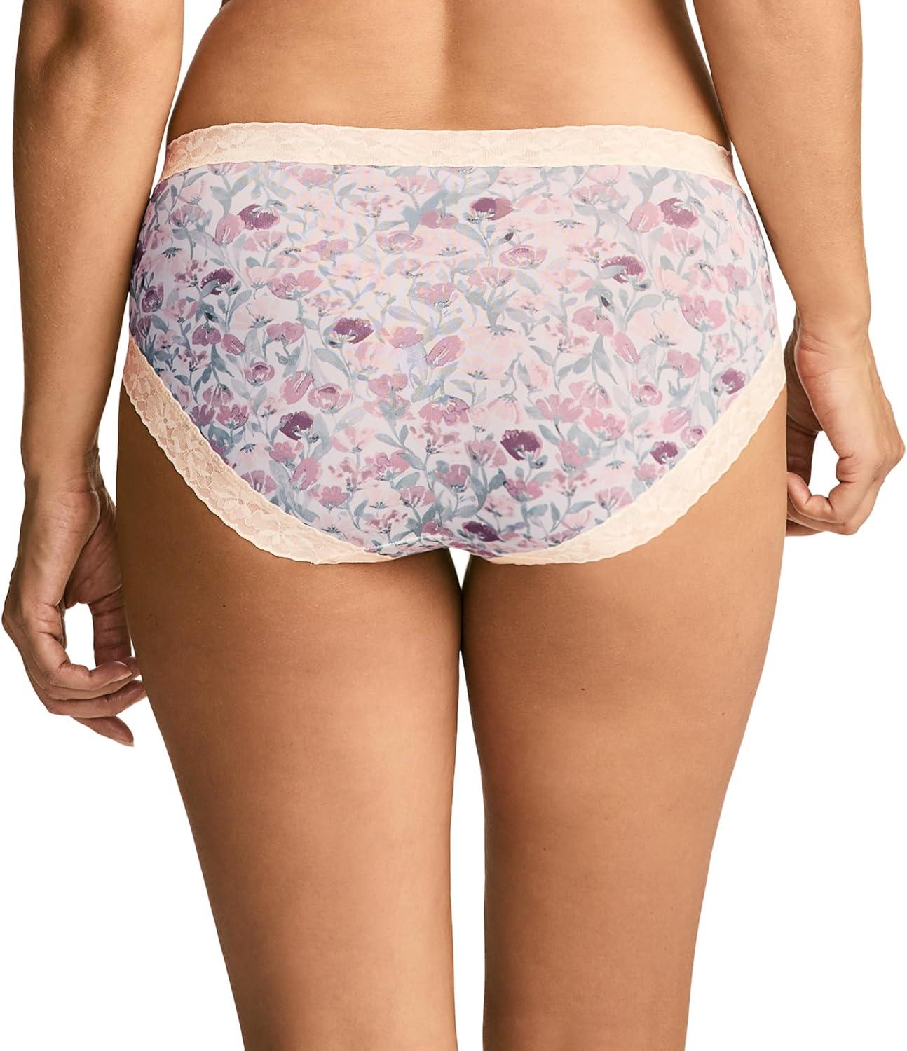 imageJockey Womens Underwear Soft Stretch Lace Microfiber HipsterFlower Field