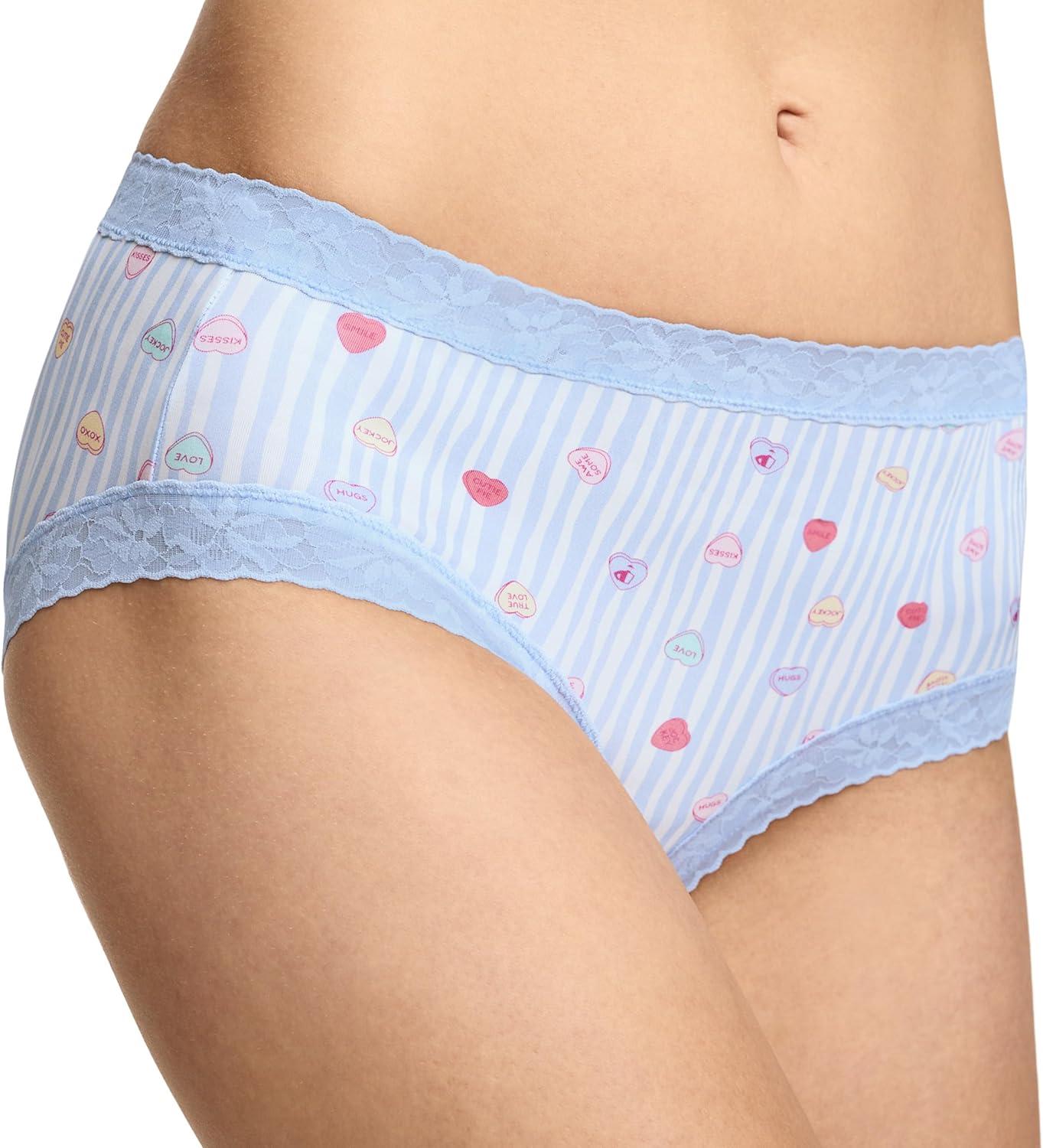 imageJockey Womens Underwear Soft Stretch Lace Microfiber HipsterJockey Hearts