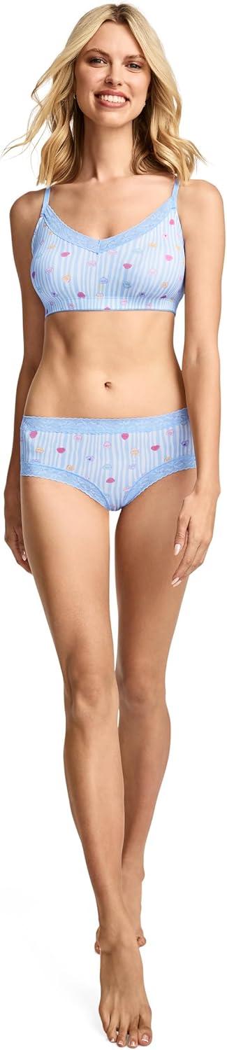 imageJockey Womens Underwear Soft Stretch Lace Microfiber HipsterJockey Hearts