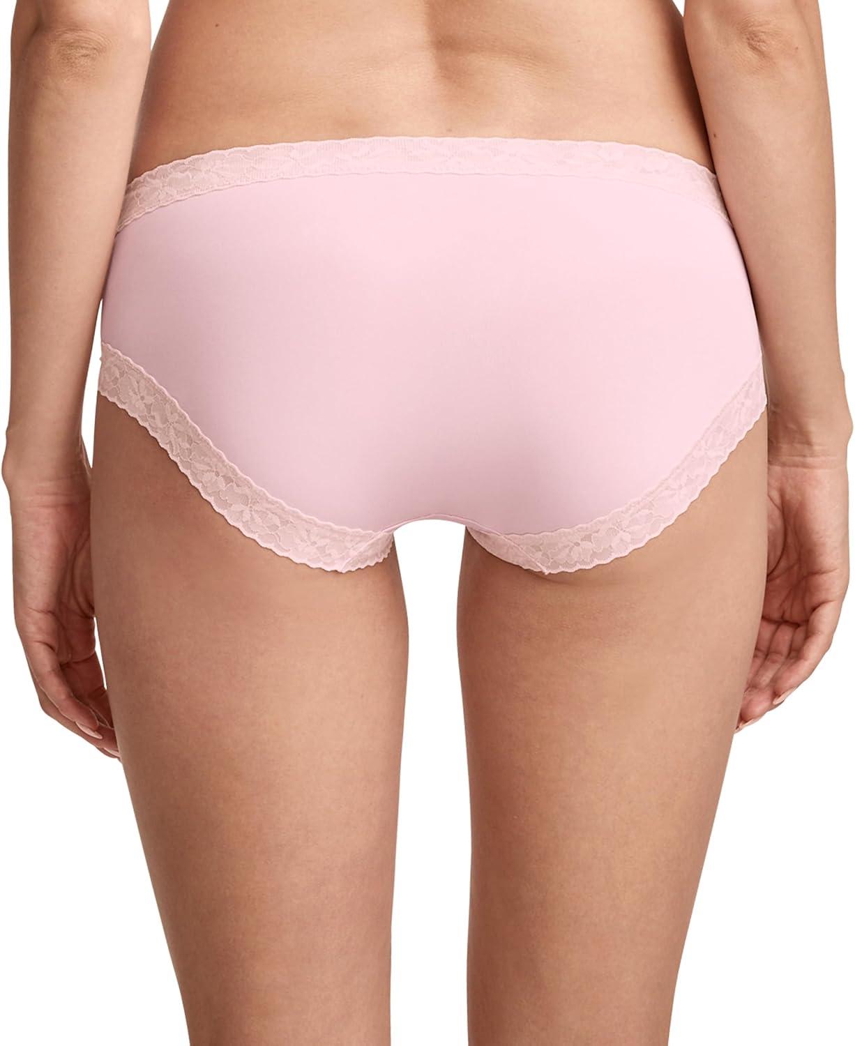 imageJockey Womens Underwear Soft Stretch Lace Microfiber HipsterPink Shadow