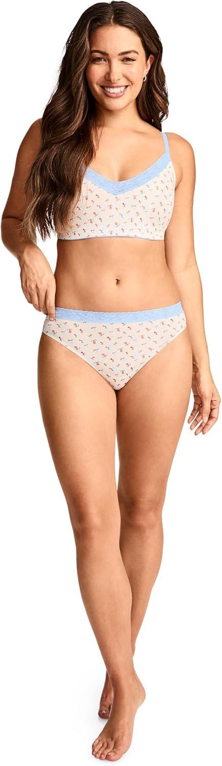 imageJockey Womens Underwear Soft Stretch Lace Microfiber ThongBeach Ball