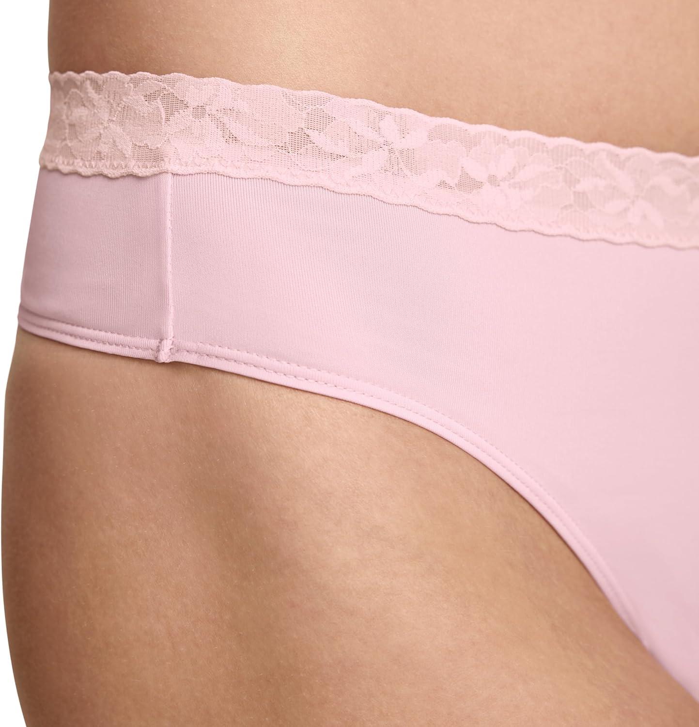 imageJockey Womens Underwear Soft Stretch Lace Microfiber ThongPink Shadow