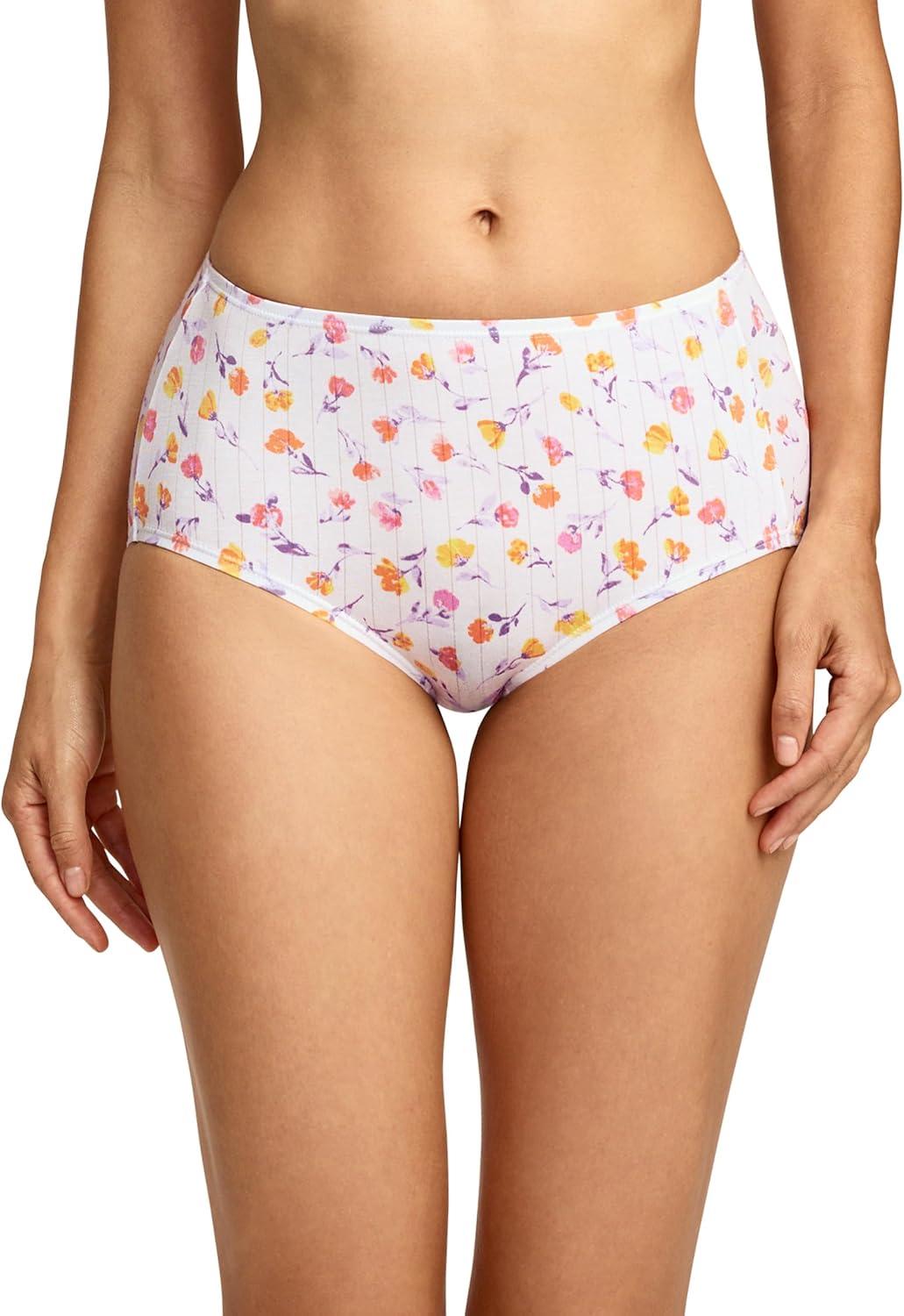 imageJockey Womens Underwear Supersoft Breathe Brief 3 PackFlower Toss