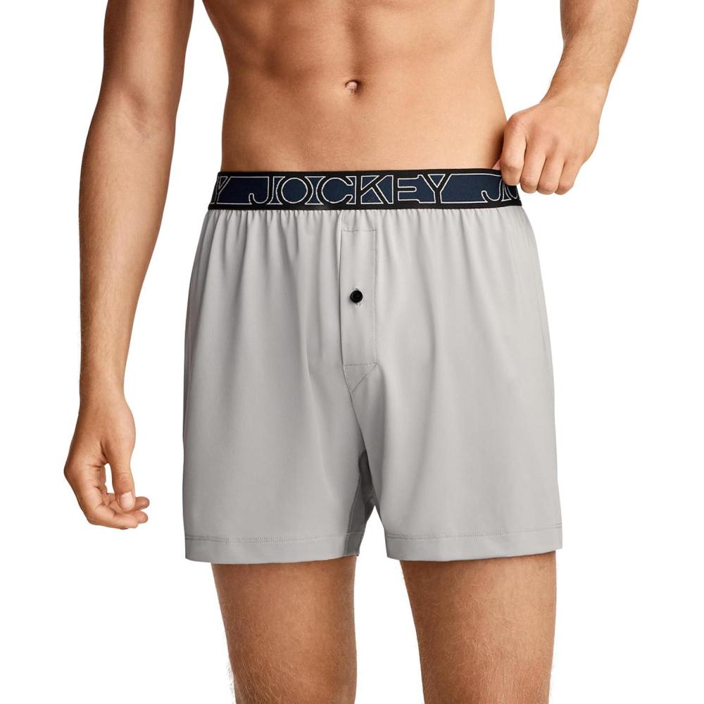 imageJockey Mens Underwear Active Microfiber 45 BoxerGrey