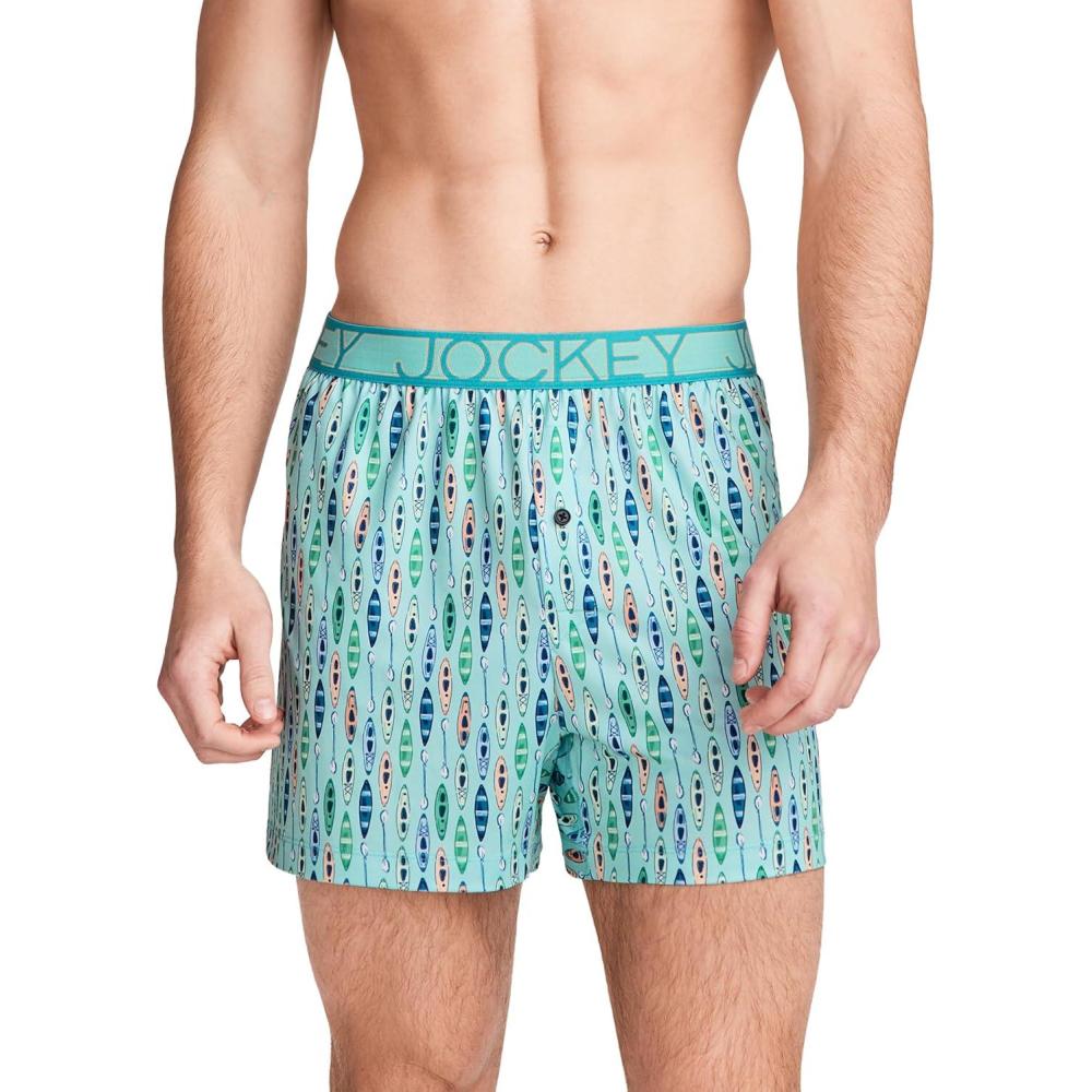 imageJockey Mens Underwear Active Microfiber 45 BoxerPaddle Geo