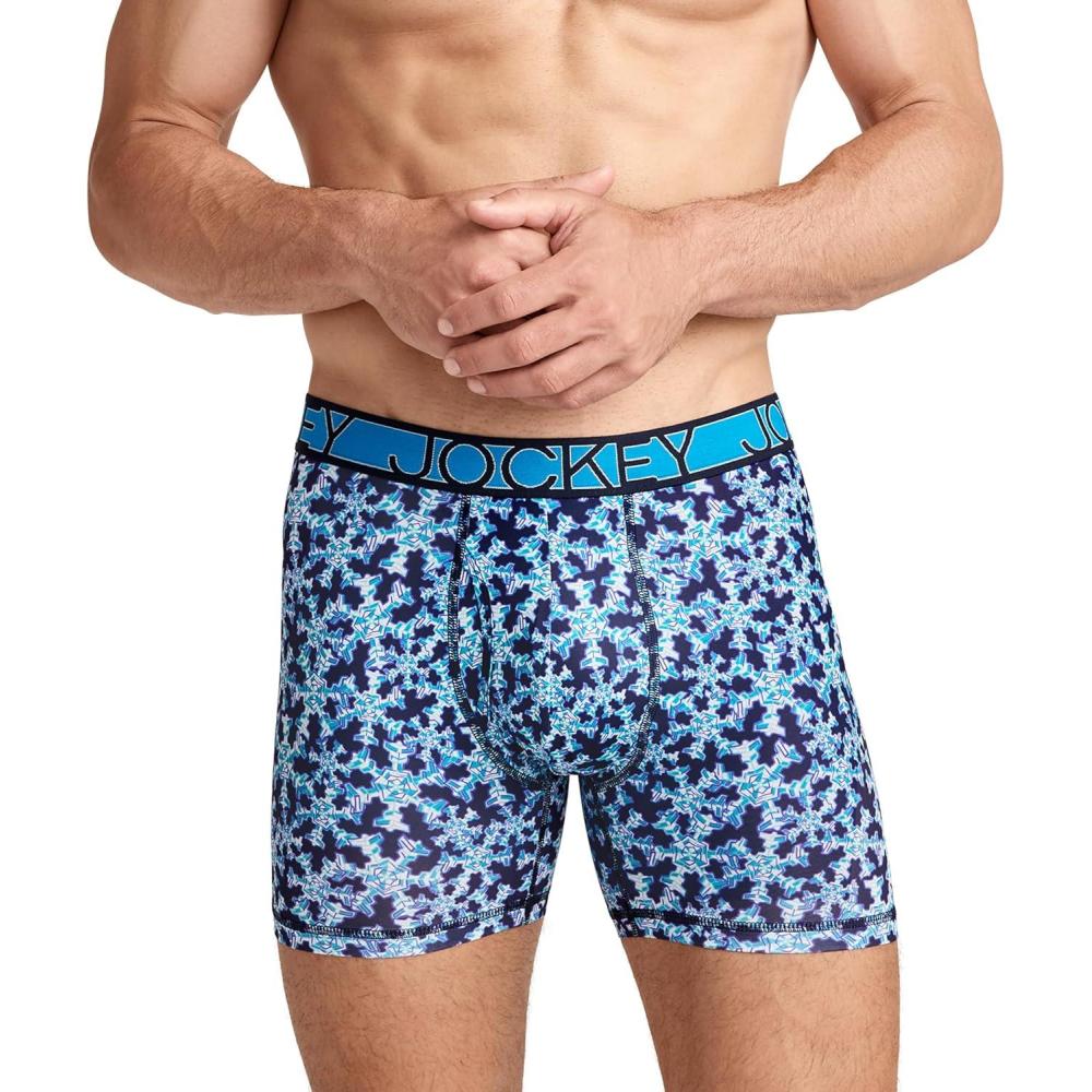 imageJockey Mens Underwear Active Microfiber 5 Boxer BriefShatterflake