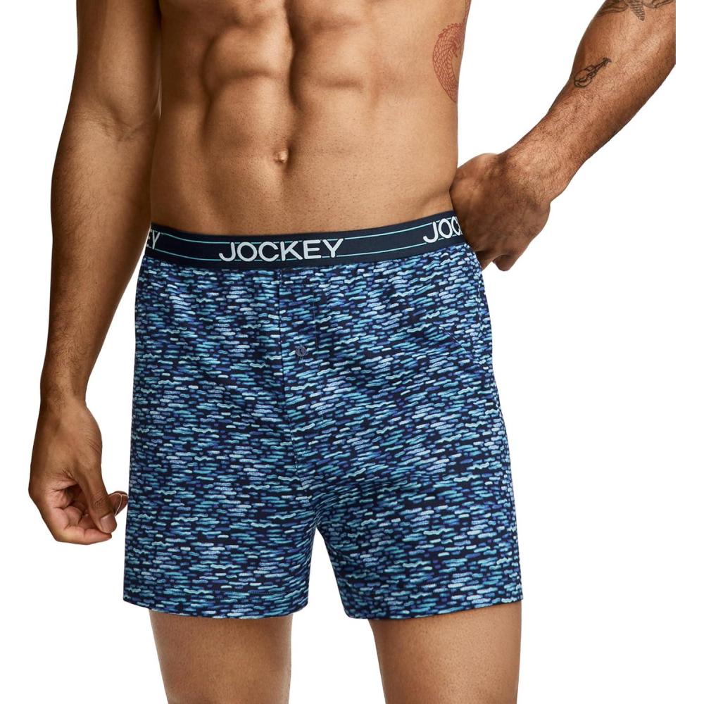 imageJockey Mens Underwear ActiveBlend Knit 5 BoxerMorning Waves