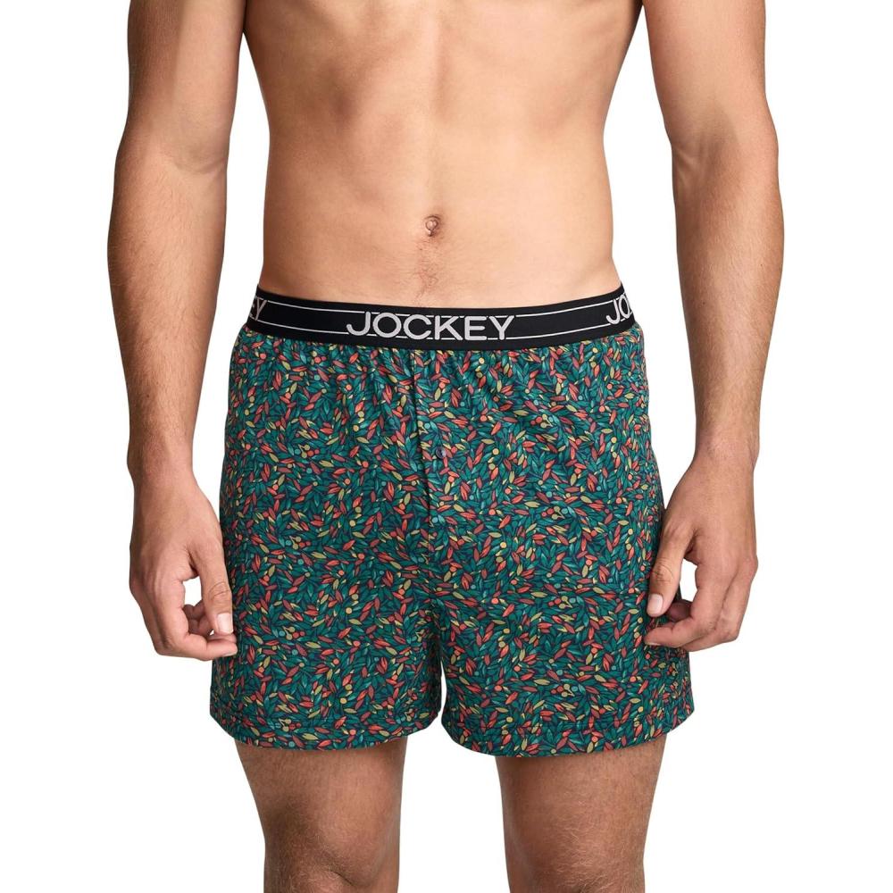 imageJockey Mens Underwear ActiveBlend Knit 5 BoxerWarm Petals