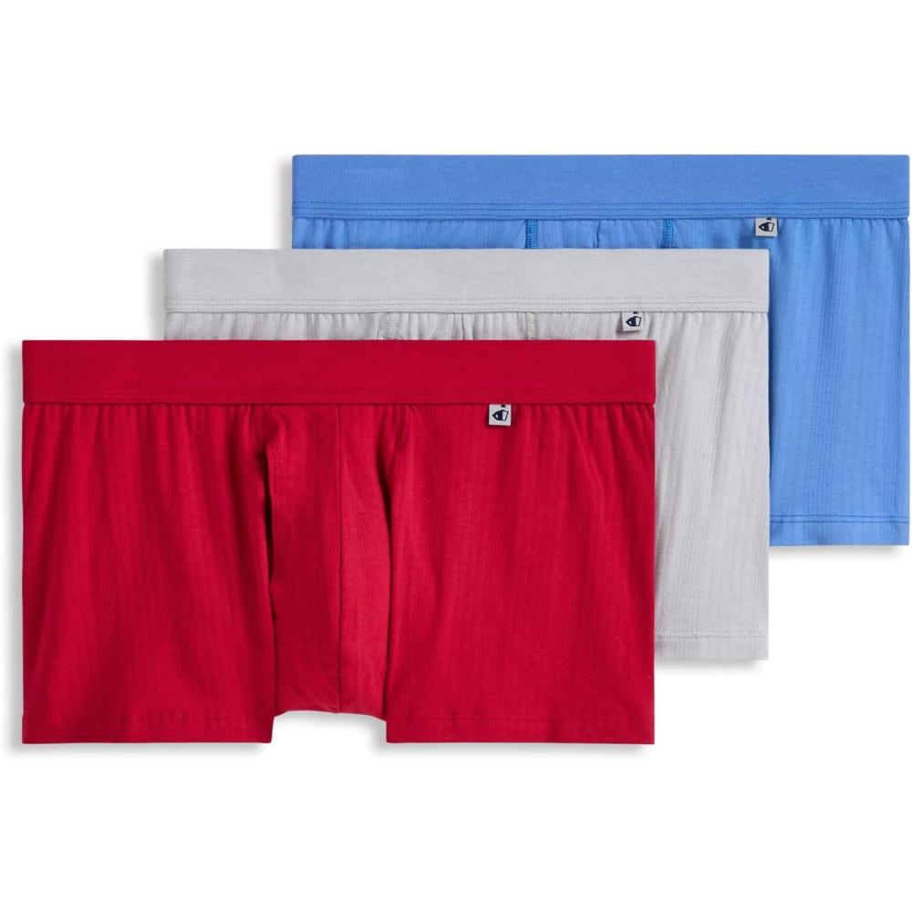 imageJockey Mens Underwear Hypersoft 360 3 Trunk 3 PackBlue Radiance