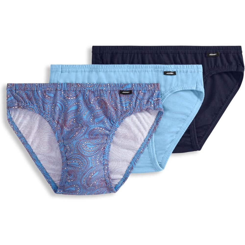 imageJockey Mens Underwear Mens Elance Bikini 3 PackAmericana Stars